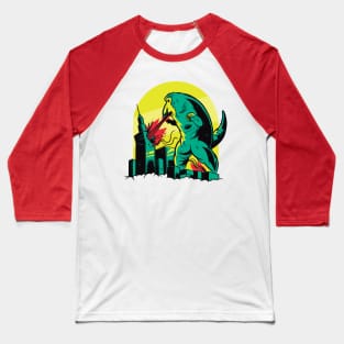 Godzilla monkey destroy city design Baseball T-Shirt